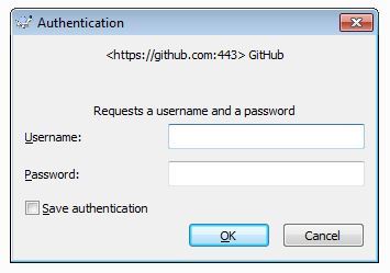 Image of window asking for authentication